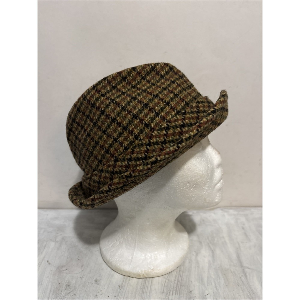 Vintage Dobbs Fifth Avenue New York Tweed Mens Fedora Hat Brown Size 7 1/4